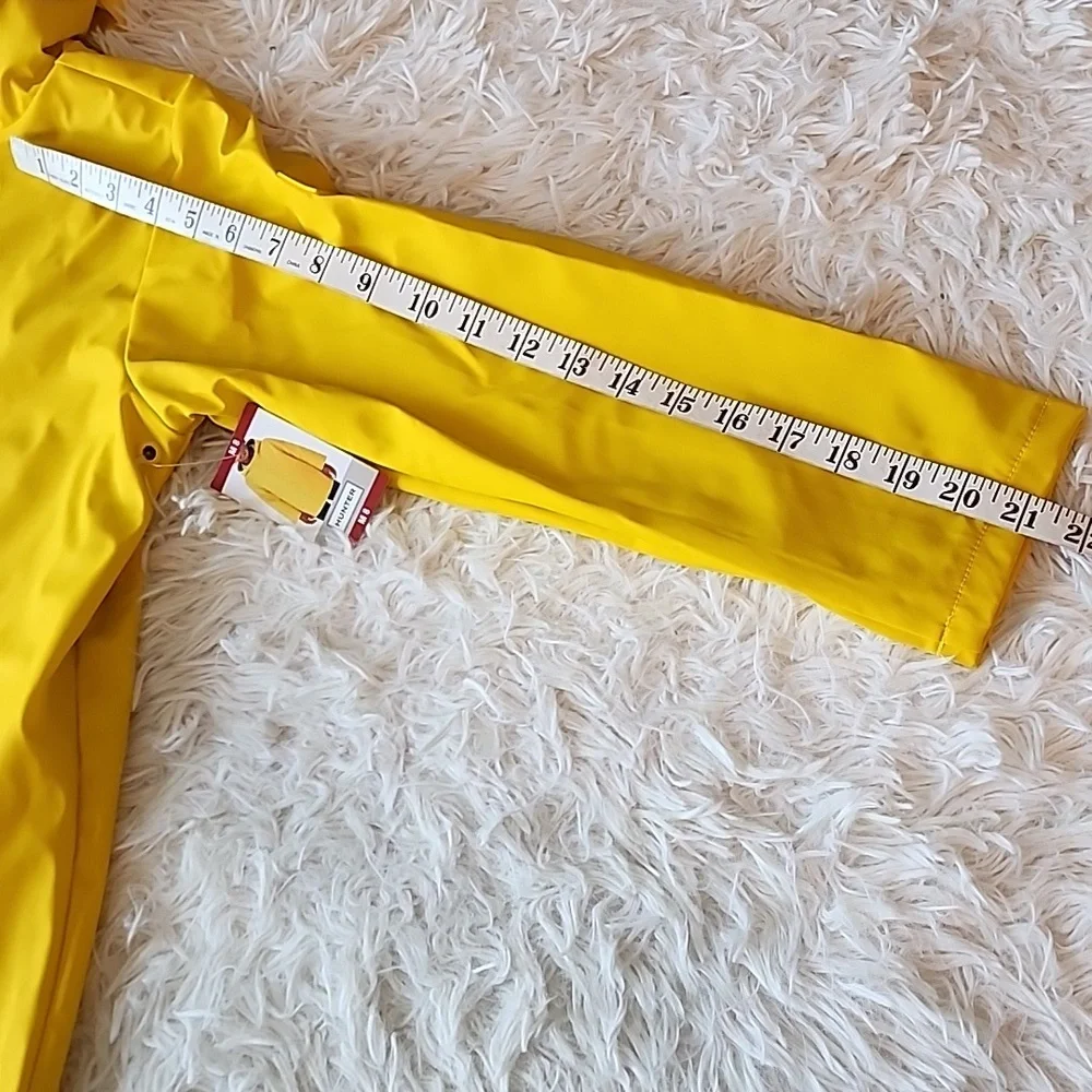 Hunter Kids Bright Yellow Hooded Raincoat Jacket  Brand New